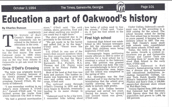 Oakwood History